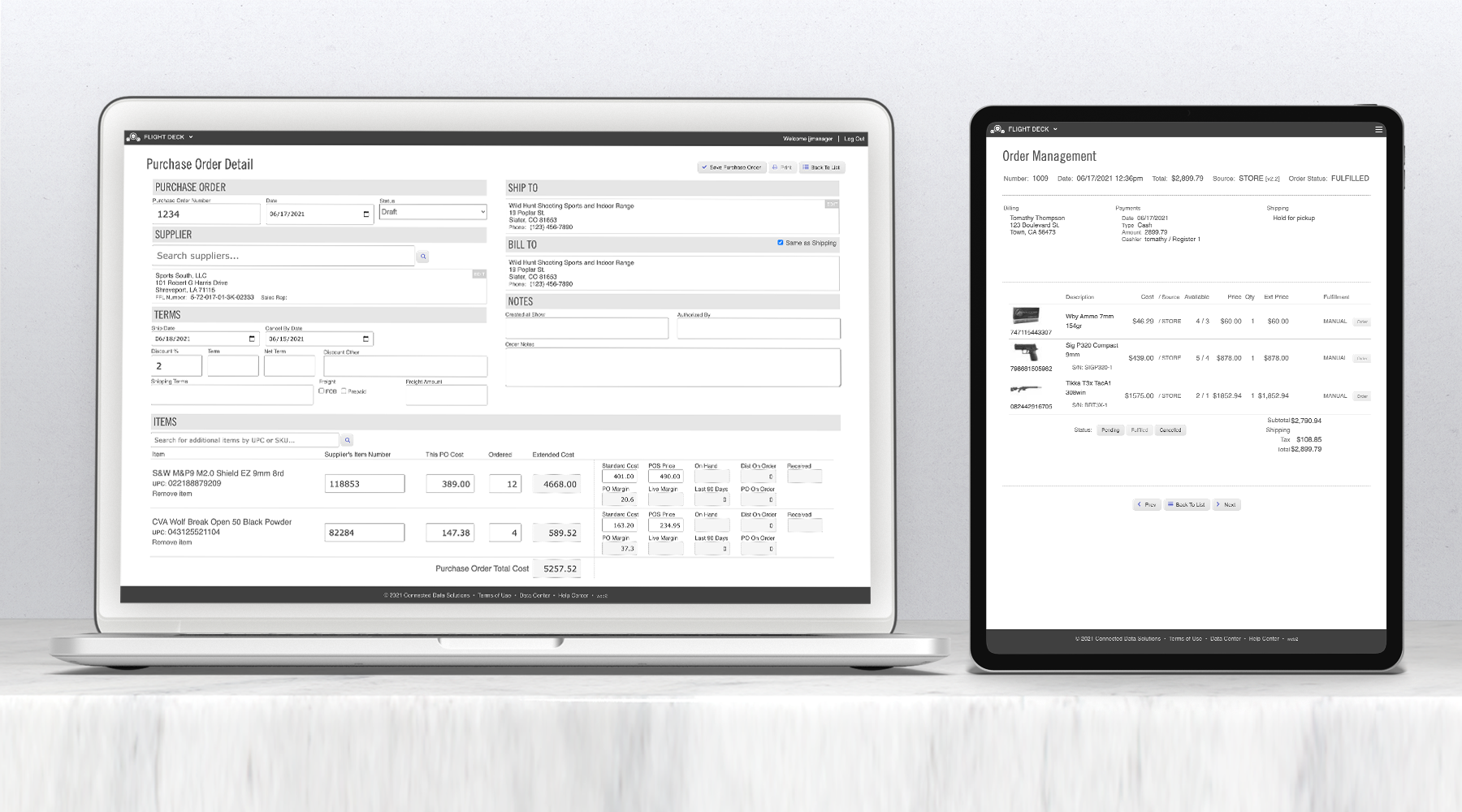 orders and sales